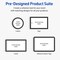 Avery Printable Square Cards, 2.5" x 2.5", Matte White, Pre-printed Double Black Border Design, Sure Feed Technology, Laser & Inkjet Compatible, 180 Total